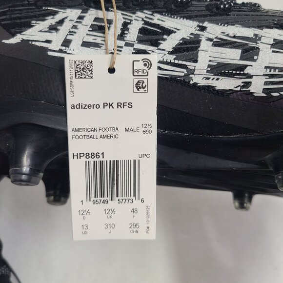 NEW Adidas Adizero Primeknit Football Cleats HP8861 Size 13 Black #1 main image 5